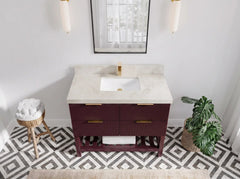 Catalina 42 in W x 22 in D Free Standing Reeded Single Sink Bathroom Vanity - photo 19