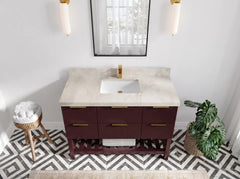 Catalina 48 in W x 22 in D Free Standing Reeded Single Sink Bathroom Vanity - photo 21