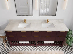 Catalina 84 in W x 22 in D Free Standing Reeded Double Sink Bathroom Vanity - photo 21