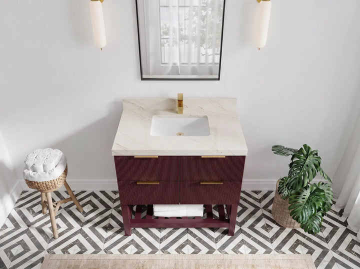 Catalina 36 in. W x 22 in. D Center Sink Bathroom Vanity - photo 19