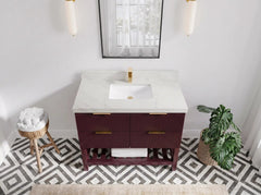 Catalina 42 in W x 22 in D Free Standing Reeded Single Sink Bathroom Vanity - photo 30