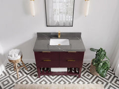 Catalina 42 in W x 22 in D Free Standing Reeded Single Sink Bathroom Vanity - photo 13