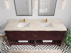 Catalina 84 in W x 22 in D Free Standing Reeded Double Sink Bathroom Vanity - photo 28