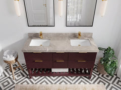 Catalina 60 in W x 22 in D Free Standing Reeded Double Sink Bathroom Vanity - photo 24