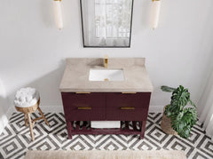 Catalina 42 in W x 22 in D Free Standing Reeded Single Sink Bathroom Vanity - photo 24