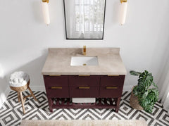 Catalina 48 in W x 22 in D Free Standing Reeded Single Sink Bathroom Vanity - photo 28
