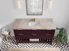 Catalina 60 in W x 22 in D Free Standing Reeded Single Sink Bathroom Vanity - photo 30
