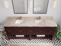 Catalina 84 in W x 22 in D Free Standing Reeded Double Sink Bathroom Vanity - photo 30