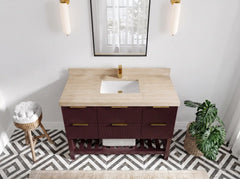 Catalina 48 in W x 22 in D Free Standing Reeded Single Sink Bathroom Vanity - photo 29