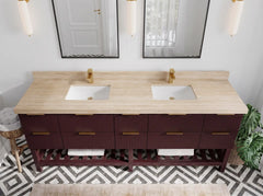 Catalina 84 in W x 22 in D Free Standing Reeded Double Sink Bathroom Vanity - photo 29