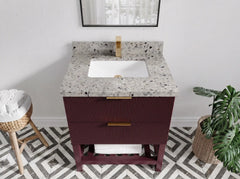 Catalina 30 in W x 22 in D Free Standing Reeded Single Sink Bathroom Vanity - photo 22