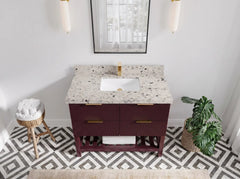 Catalina 42 in W x 22 in D Free Standing Reeded Single Sink Bathroom Vanity - photo 26