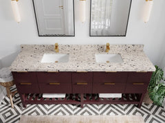 Catalina 84 in W x 22 in D Free Standing Reeded Double Sink Bathroom Vanity - photo 32
