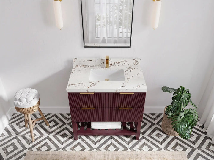 Catalina 36 in. W x 22 in. D Center Sink Bathroom Vanity - photo 21