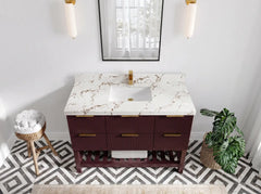 Catalina 48 in W x 22 in D Free Standing Reeded Single Sink Bathroom Vanity - photo 15