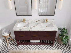 Catalina 60 in W x 22 in D Free Standing Reeded Double Sink Bathroom Vanity - photo 31