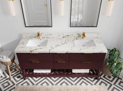 Catalina 72 in W x 22 in D Free Standing Reeded Double Sink Bathroom Vanity - photo 16