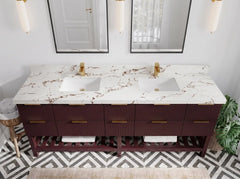 Catalina 84 in W x 22 in D Free Standing Reeded Double Sink Bathroom Vanity - photo 15