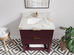 Catalina 30 in W x 22 in D Free Standing Reeded Single Sink Bathroom Vanity - photo 15