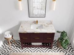 Catalina 48 in W x 22 in D Free Standing Reeded Single Sink Bathroom Vanity - photo 16