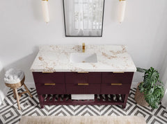 Catalina 60 in W x 22 in D Free Standing Reeded Single Sink Bathroom Vanity - photo 17