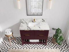 Catalina 42 in W x 22 in D Free Standing Reeded Single Sink Bathroom Vanity - photo 16