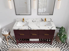 Catalina 60 in W x 22 in D Free Standing Reeded Double Sink Bathroom Vanity - photo 29