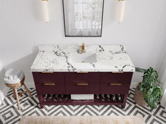 Catalina 60 in W x 22 in D Free Standing Reeded Single Sink Bathroom Vanity - photo 18