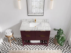 Catalina 42 in W x 22 in D Free Standing Reeded Single Sink Bathroom Vanity - photo 17