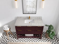 Catalina 48 in W x 22 in D Free Standing Reeded Single Sink Bathroom Vanity - photo 18