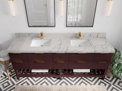 Catalina 84 in W x 22 in D Free Standing Reeded Double Sink Bathroom Vanity - photo 18