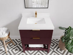 Catalina 30 in W x 22 in D Free Standing Reeded Single Sink Bathroom Vanity - photo 4