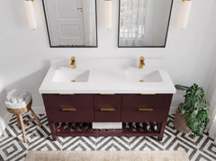 Catalina 60 in W x 22 in D Free Standing Reeded Double Sink Bathroom Vanity - photo 25