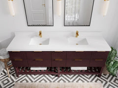 Catalina 84 in W x 22 in D Free Standing Reeded Double Sink Bathroom Vanity - photo 4