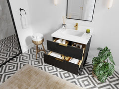 Catalina 30 in W x 22 in D Free Standing Reeded Single Sink Bathroom Vanity - photo 3