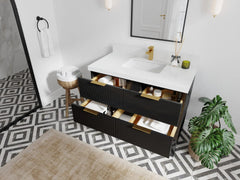 Catalina 42 in W x 22 in D Free Standing Reeded Single Sink Bathroom Vanity - photo 3