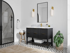 Catalina 48 in W x 22 in D Free Standing Reeded Single Sink Bathroom Vanity - photo 2