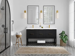 Catalina 60 in W x 22 in D Free Standing Reeded Double Sink Bathroom Vanity - photo 4