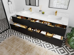 Catalina 72 in W x 22 in D Free Standing Reeded Double Sink Bathroom Vanity - photo 3