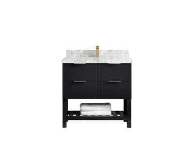Elizabeth Teak_24_Light Natural_Frosty Carrara_Sideview