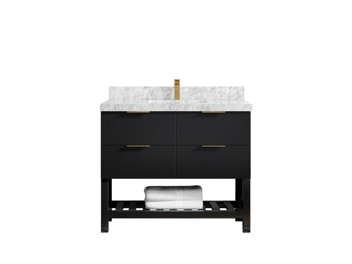 Catalina 42 in W x 22 in D Free Standing Reeded Single Sink Bathroom Vanity - photo 18