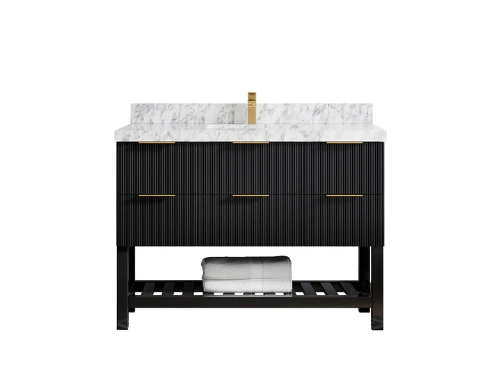 Catalina 48 in W x 22 in D Free Standing Reeded Single Sink Bathroom Vanity - photo 13