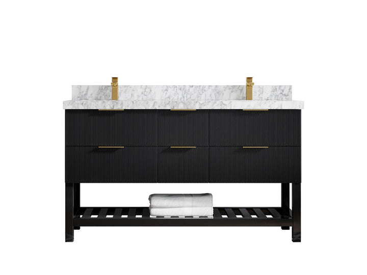 Catalina 60 in W x 22 in D Free Standing Reeded Double Sink Bathroom Vanity - photo 19