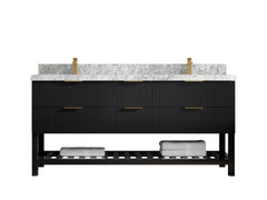 Catalina 72 in W x 22 in D Free Standing Reeded Double Sink Bathroom Vanity - photo 19