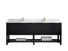 Catalina 84 in W x 22 in D Free Standing Reeded Double Sink Bathroom Vanity - photo 19