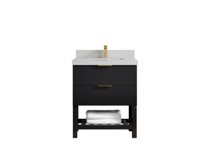 Catalina 30 in W x 22 in D Free Standing Reeded Single Sink Bathroom Vanity - photo 21