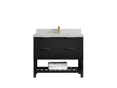 Catalina 42 in W x 22 in D Free Standing Reeded Single Sink Bathroom Vanity - photo 20