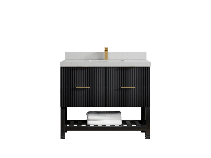 Catalina 42 in W x 22 in D Free Standing Reeded Single Sink Bathroom Vanity - photo 20