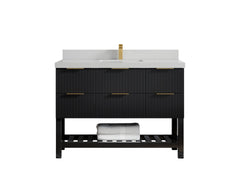 Catalina 48 in W x 22 in D Free Standing Reeded Single Sink Bathroom Vanity - photo 23