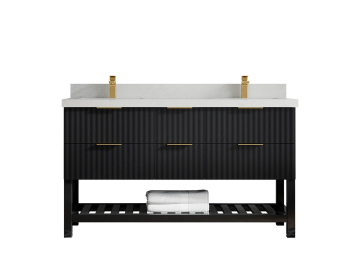 Catalina 60 in W x 22 in D Free Standing Reeded Double Sink Bathroom Vanity - photo 21